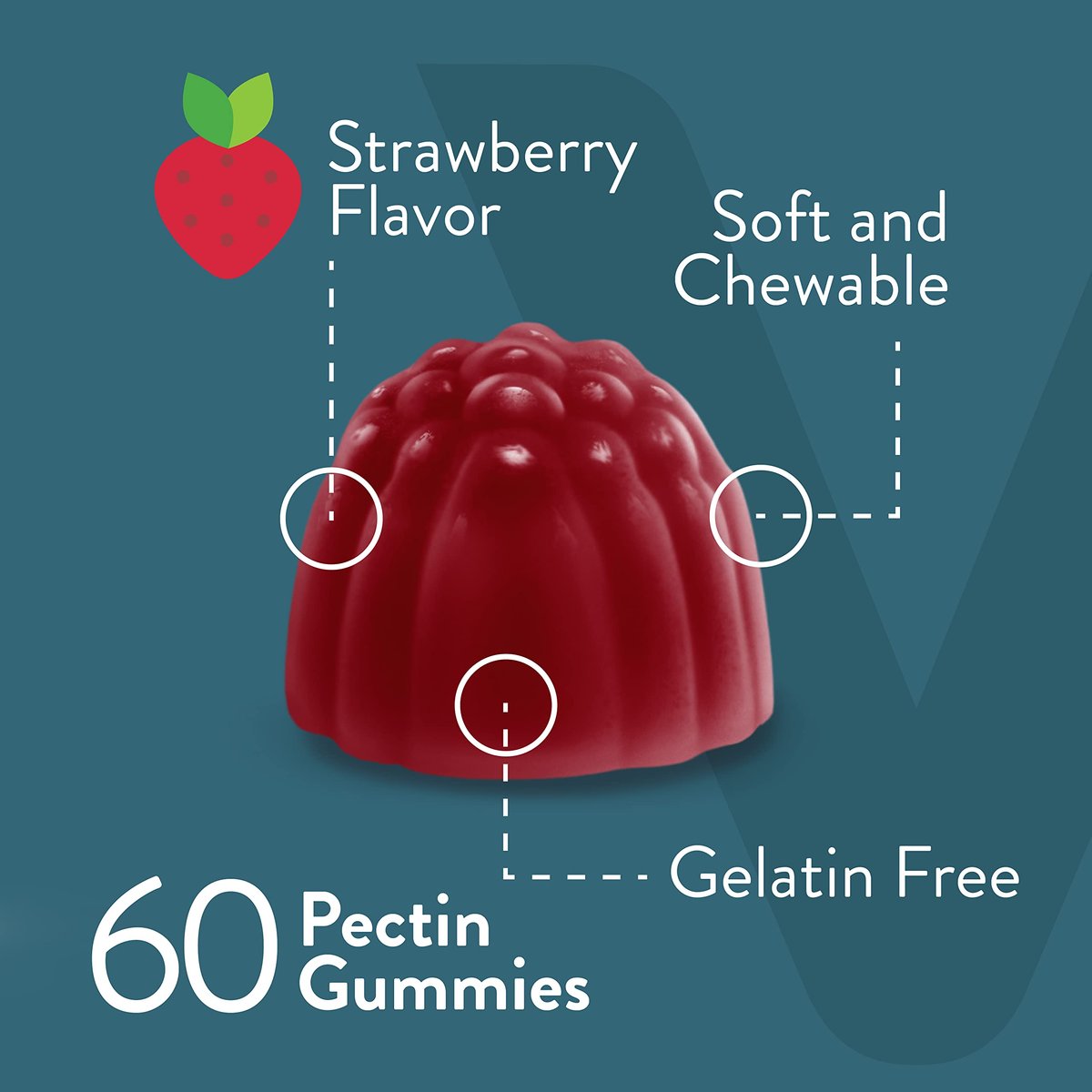 VITEEY Vitamin D3 K2 Gummis - 1000 IE Vitamin D3 und K2 100 mcg - Für Knochen- & Herzgesundheit bei Erwachsenen und Jugendlichen - Vegetarisch, Gelatinefrei, GVO-frei - Leckere kaubare D3K2 Vitamine mit Erdbeergeschmack, 60 Stück