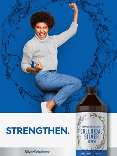 Carlyle Kolloidales Silber Liquid | 10 PPM | 16 fl. oz (473 ml) | Mit Nano-Silber-Technologie | Vegetarisches, Nicht-GVO, Glutenfreies Nahrungsergänzungsmittel