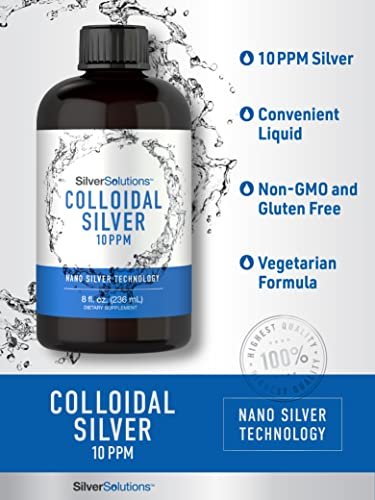 Carlyle Kolloidales Silber | 10 PPM | 236 ml | Nanosilber-Technologie | Vegan, Nicht-GVO & Glutenfrei