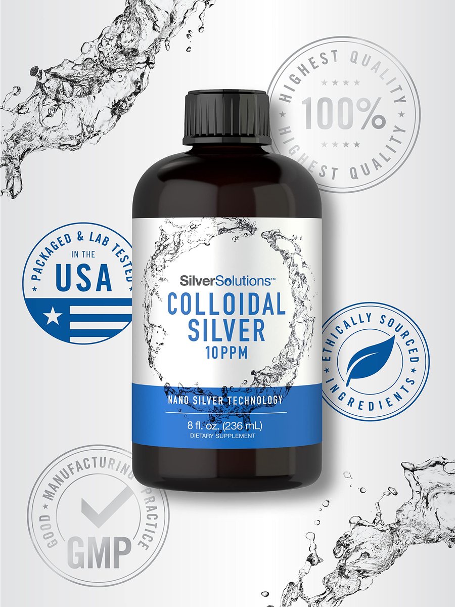 Carlyle Kolloidales Silber | 10 PPM | 236 ml | Nanosilber-Technologie | Vegan, Nicht-GVO & Glutenfrei
