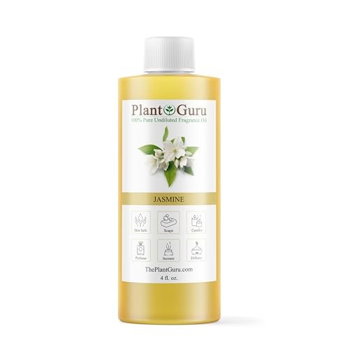 Jasmin Duftöl 118 ml – Natürliches Parfümöl für Seifen, Kerzen, Badebomben & Körperbutter – Ideal für Aromatherapie-Diffuser und Duftlampen