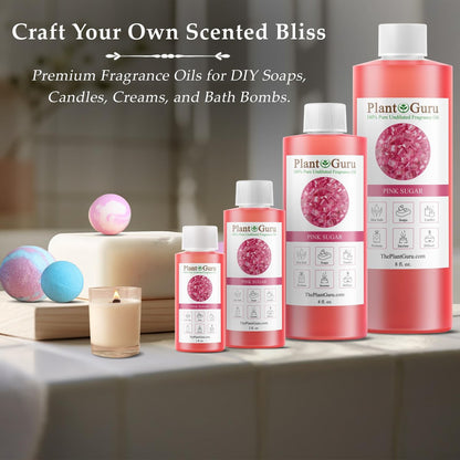 Pink Sugar Duftöl 118 ml – Parfümöl für DIY Seifenherstellung, Kerzen, Badebomben, Körperbutter – Ideal für Aromatherapie-Diffuser, Duftlampen und Wax Warmer