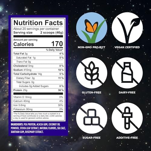 Vega Essential Protein – 25g pflanzliches Proteinpulver, cremige Vanille, vegan für einen milchfreien Vanille-Shake – Große Dose, 920 g (20 Portionen)
