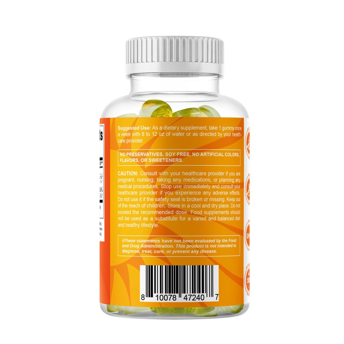Vitamatic Zuckerfreies Vitamin D3 50.000 IE Wöchentliches Supplement – 60 Pektin-basierte Gummibärchen mit hoher Potenz für Knochen-, Zahn- und Immununterstützung