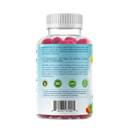 Vitamatic Kinder Magnesium Gummis – 60 vegane Stücke – Förderung von Muskeln, Knochen und Energie