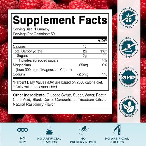 Vitamatic Kinder Magnesium Gummis – 60 vegane Stücke – Förderung von Muskeln, Knochen und Energie