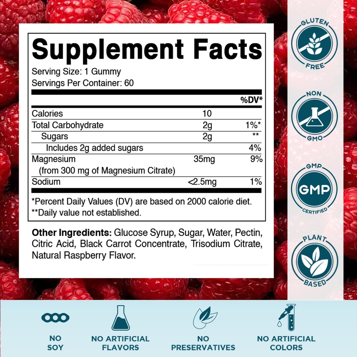 Vitamatic Kinder Magnesium Gummis – 60 vegane Stücke – Förderung von Muskeln, Knochen und Energie
