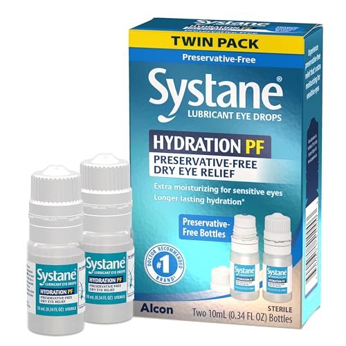 Systane Hydration Multi-Dose Konservierungsmittelfreie Augentropfen bei Trockenen Augen, 0,34 fl oz, Doppelpack (2er-Pack)