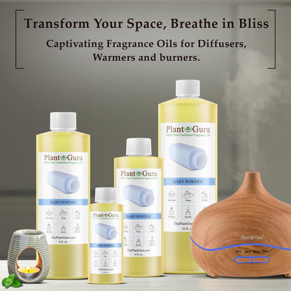 Baby Powder Duftöl 118 ml | Pflanzliches Duftöl für Seifenherstellung, Kerzen, Badebomben, Body Butters | Ideal für Aromatherapie-Diffuser, Duftlampen und -wärmer | Perfekt für Lotionen und Cremes