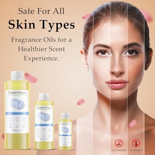 Baby Powder Duftöl 118 ml | Pflanzliches Duftöl für Seifenherstellung, Kerzen, Badebomben, Body Butters | Ideal für Aromatherapie-Diffuser, Duftlampen und -wärmer | Perfekt für Lotionen und Cremes