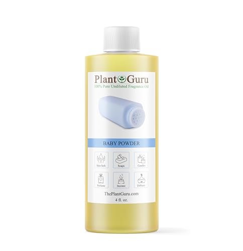 Baby Powder Duftöl 118 ml | Pflanzliches Duftöl für Seifenherstellung, Kerzen, Badebomben, Body Butters | Ideal für Aromatherapie-Diffuser, Duftlampen und -wärmer | Perfekt für Lotionen und Cremes