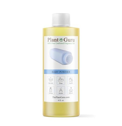 Baby Powder Duftöl 118 ml | Pflanzliches Duftöl für Seifenherstellung, Kerzen, Badebomben, Body Butters | Ideal für Aromatherapie-Diffuser, Duftlampen und -wärmer | Perfekt für Lotionen und Cremes