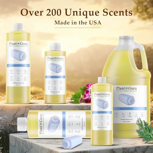 Baby Powder Duftöl 118 ml | Pflanzliches Duftöl für Seifenherstellung, Kerzen, Badebomben, Body Butters | Ideal für Aromatherapie-Diffuser, Duftlampen und -wärmer | Perfekt für Lotionen und Cremes