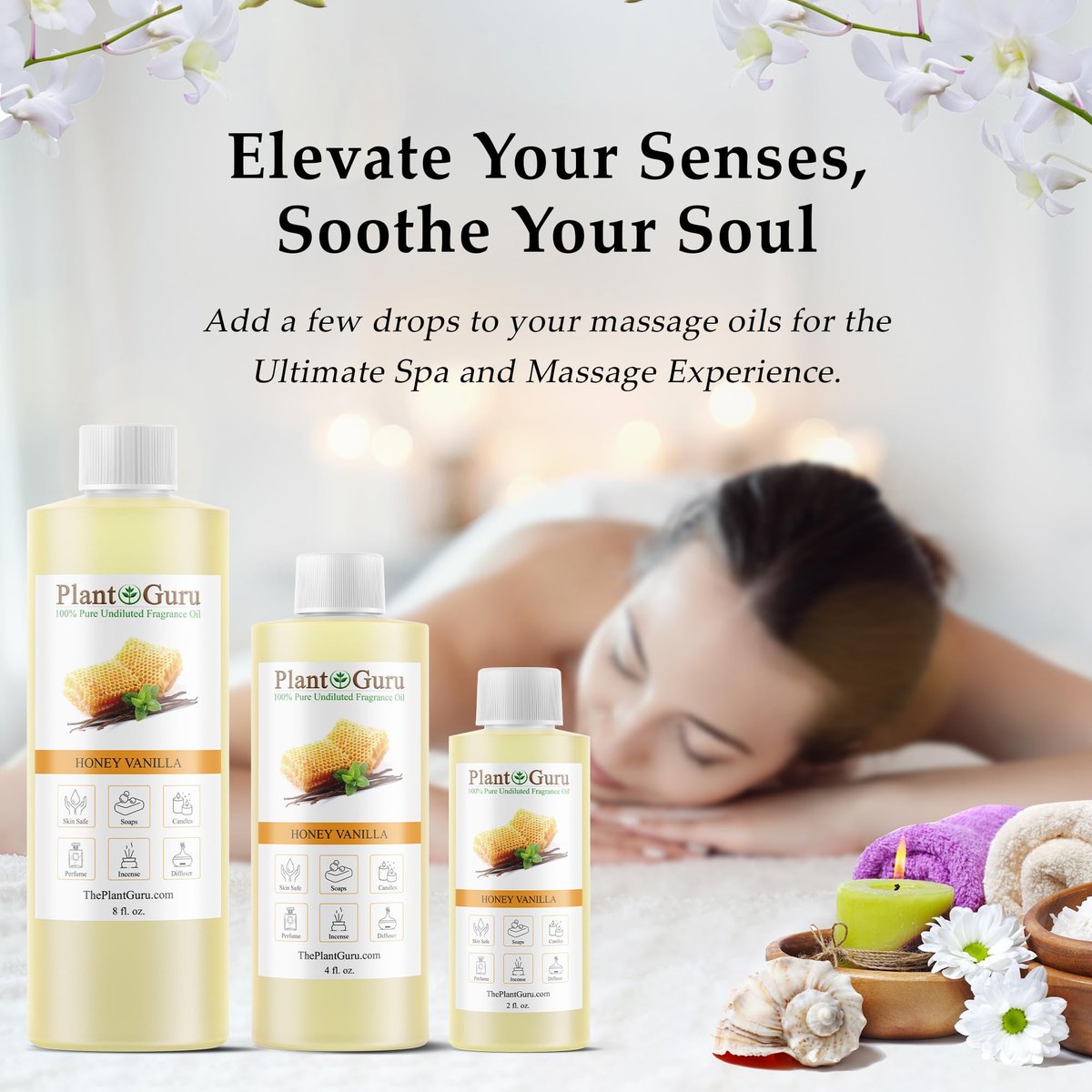 Honig-Vanille Duftöl 118 ml – Parfümöl für DIY Seifenherstellung, Kerzen, Badebomben, Body Butters – Ideal für Aromatherapie-Diffuser, Duftlampen und Duftwärmer – Tolle Ergänzung für Lotionen und Cremes