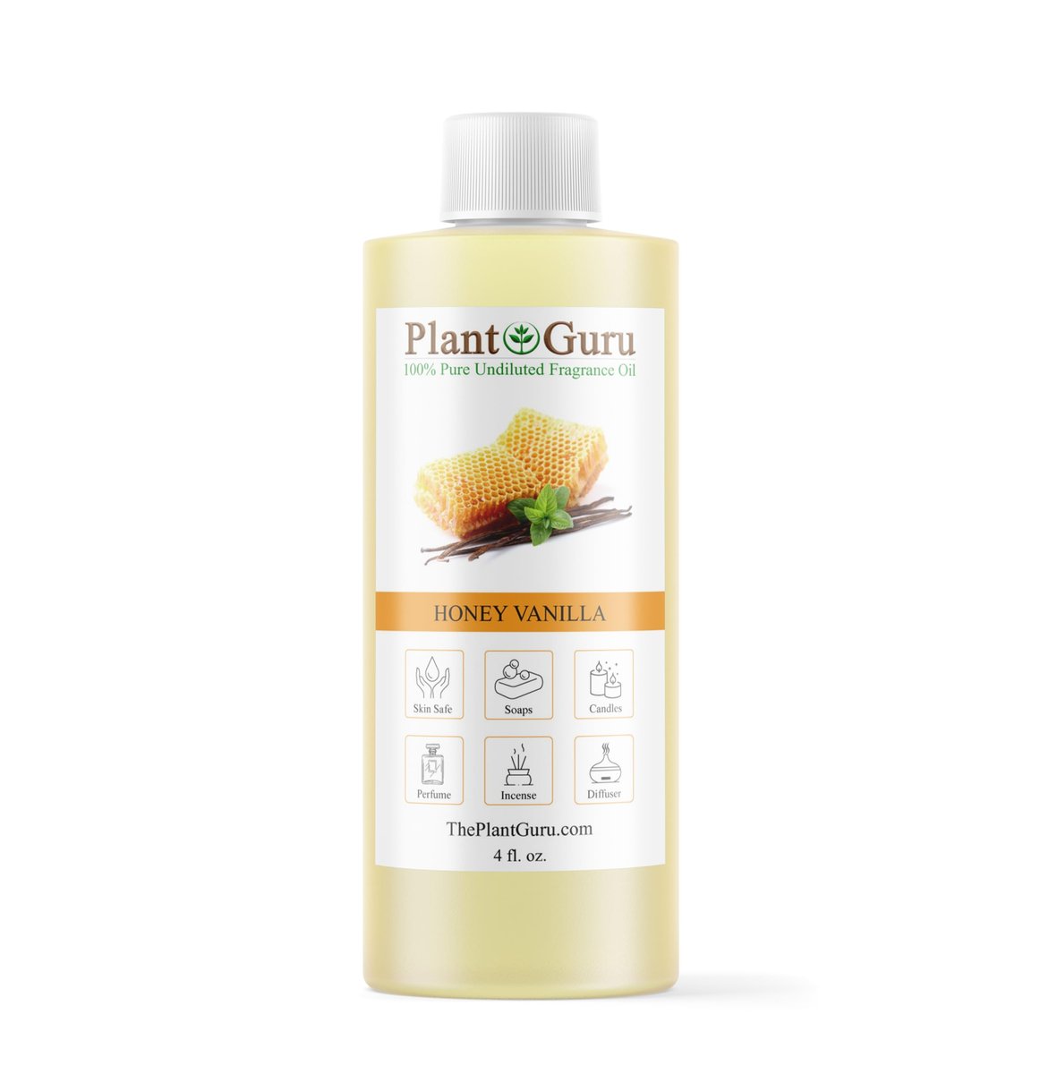 Honig-Vanille Duftöl 118 ml – Parfümöl für DIY Seifenherstellung, Kerzen, Badebomben, Body Butters – Ideal für Aromatherapie-Diffuser, Duftlampen und Duftwärmer – Tolle Ergänzung für Lotionen und Cremes