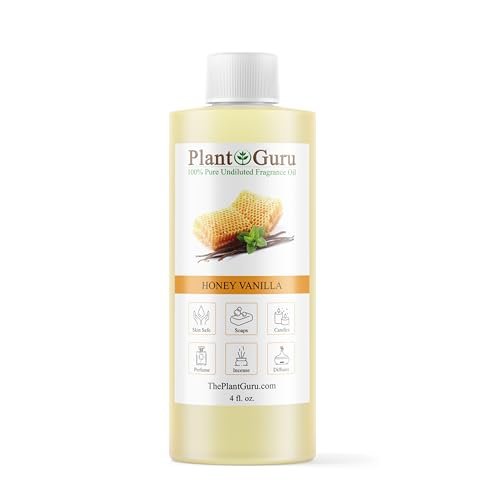 Honig-Vanille Duftöl 118 ml – Parfümöl für DIY Seifenherstellung, Kerzen, Badebomben, Body Butters – Ideal für Aromatherapie-Diffuser, Duftlampen und Duftwärmer – Tolle Ergänzung für Lotionen und Cremes