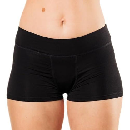 Bambody Absorbierende Boxer: Damen Periodenunterwäsche für Tag- und Nachtschutz - 1er-Pack: Schwarz - Größe 8