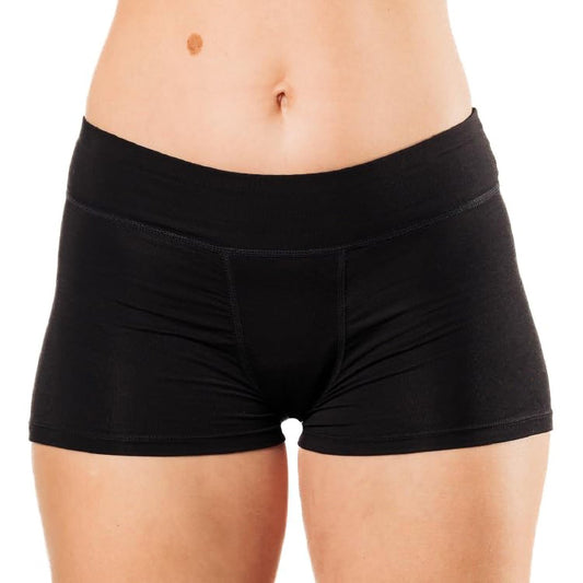 Bambody Absorbierende Boxer: Damen Periodenunterwäsche für Tag- und Nachtschutz - 1er-Pack: Schwarz - Größe 8