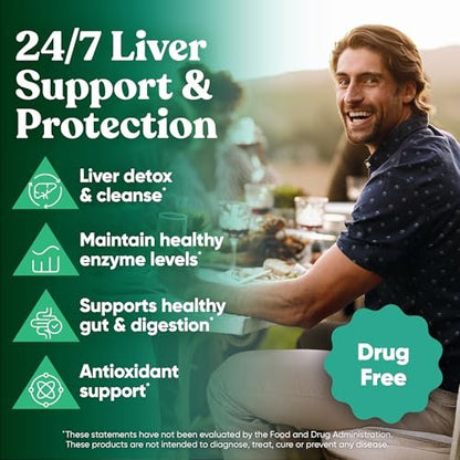 Vital Liver Cleanse Detox & Repair – 9-in-1 Leberunterstützung mit Mariendistel, Artischocke, Kurkuma und Adaptogenen – 60 vegane Kapseln