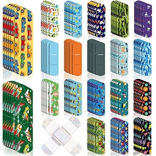 Panelee 120 Stück Kinderpflaster 2,83'' x 0,75'' - Stilvolles Design, flexible, wasserdichte Pflaster im Großpack, atmungsaktive Streifen für Erste Hilfe und Wundversorgung (Stylischer Stil)