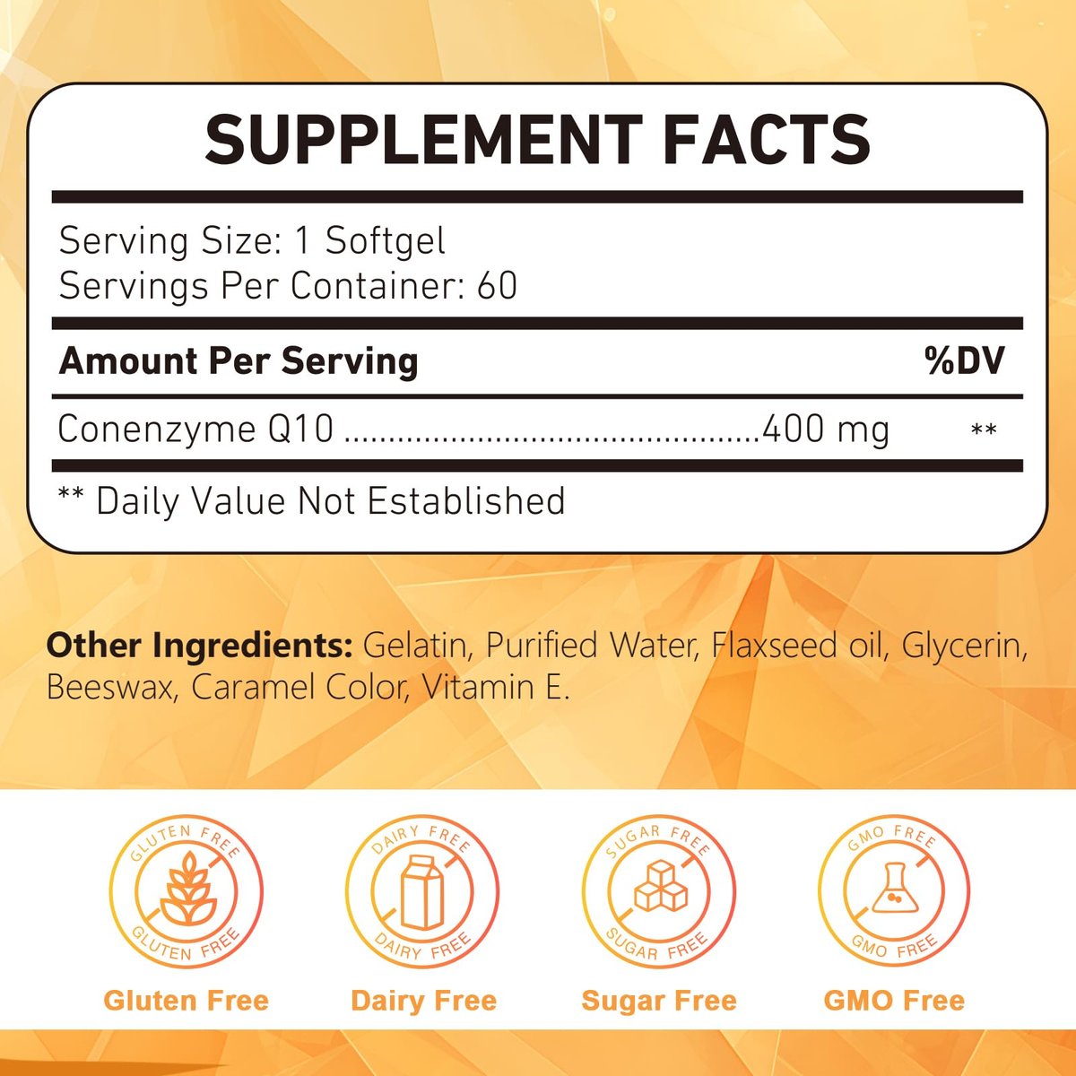 KFG CoQ10 400mg Weichkapseln – Coenzym Q10 für Herzgesundheit, Immunsystem & Zellenergie – Glutenfrei – 60 Kapseln