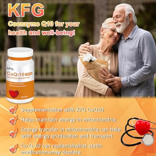 KFG CoQ10 400mg Weichkapseln – Coenzym Q10 für Herzgesundheit, Immunsystem & Zellenergie – Glutenfrei – 60 Kapseln