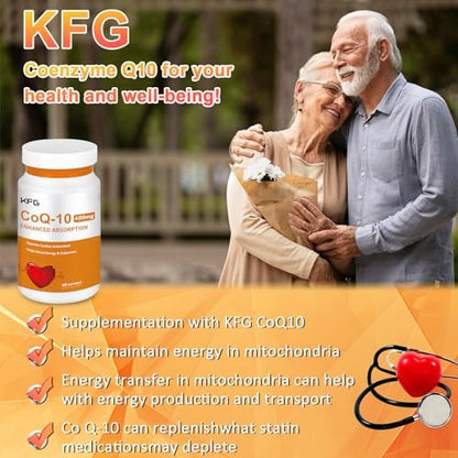KFG CoQ10 400mg Weichkapseln – Coenzym Q10 für Herzgesundheit, Immunsystem & Zellenergie – Glutenfrei – 60 Kapseln