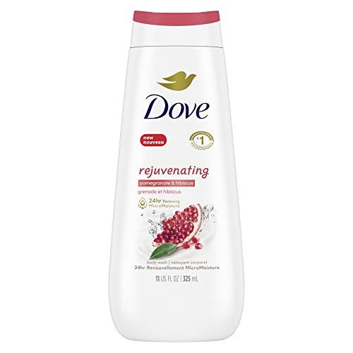 Dove Erneuerndes Duschgel Granatapfel & Hibiskus – sanfte Reinigung für gesund aussehende Haut, 325 ml