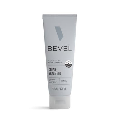 Bevel Essentials Klares Rasiergel für Männer – Präzises Konturieren und Rasieren mit Aloe Vera und Gurkenextrakt zur Beruhigung der Haut und Vorbeugung von Rasierpickeln, 118 ml