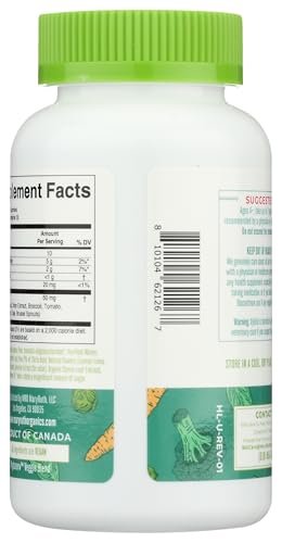 MaryRuth's Super Greens | Natürlich vorkommendes Quercetin | Spirulina | Brokkoliwurzel | Grünkohlblatt | Zuckerfreie Gummis für Erwachsene und Kinder ab 4 Jahren | 2g Ballaststoffe | Vegan | 60 Stück