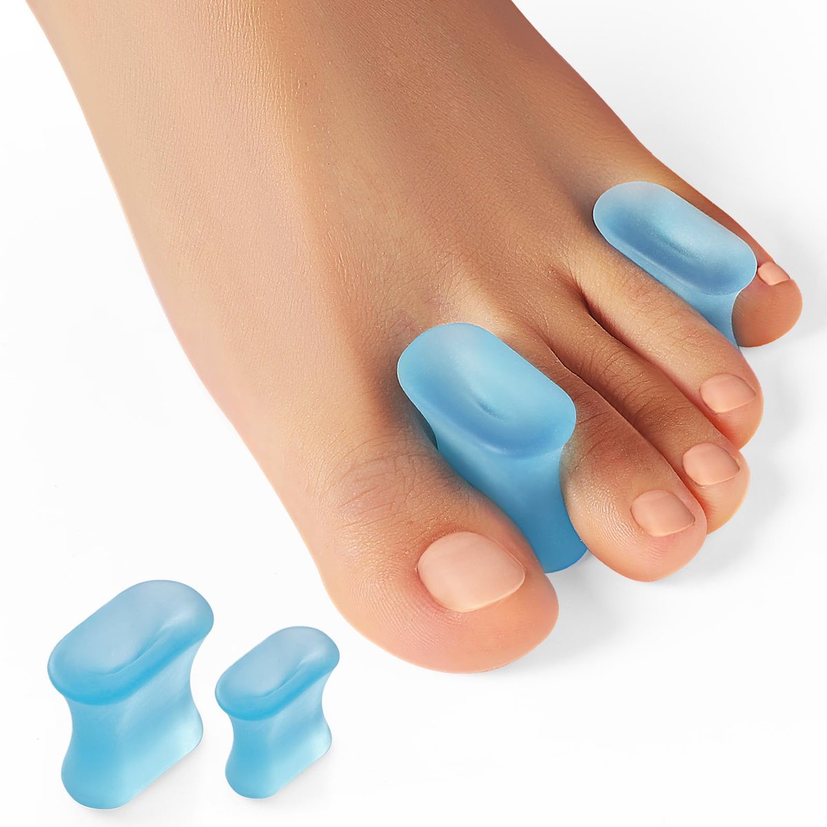 Welnove Gel-Zehenseparatoren – 12er-Pack Ballenpolster – Zehenspreizer für überlappende Zehen, Ballen, Hühneraugen – Weicher Silikon-Ballenkorrektor für Männer und Frauen