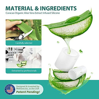Welnove Zehenschützer – 12er-Pack mit Aloe Vera Extrakt angereicherte Silikon-Zehenhülsen für Hammerzehen, Hühneraugen, Schwielen, Blasen – Weiche Gel-Zehenpolster zur Schmerzlinderung (Multi-Größe)
