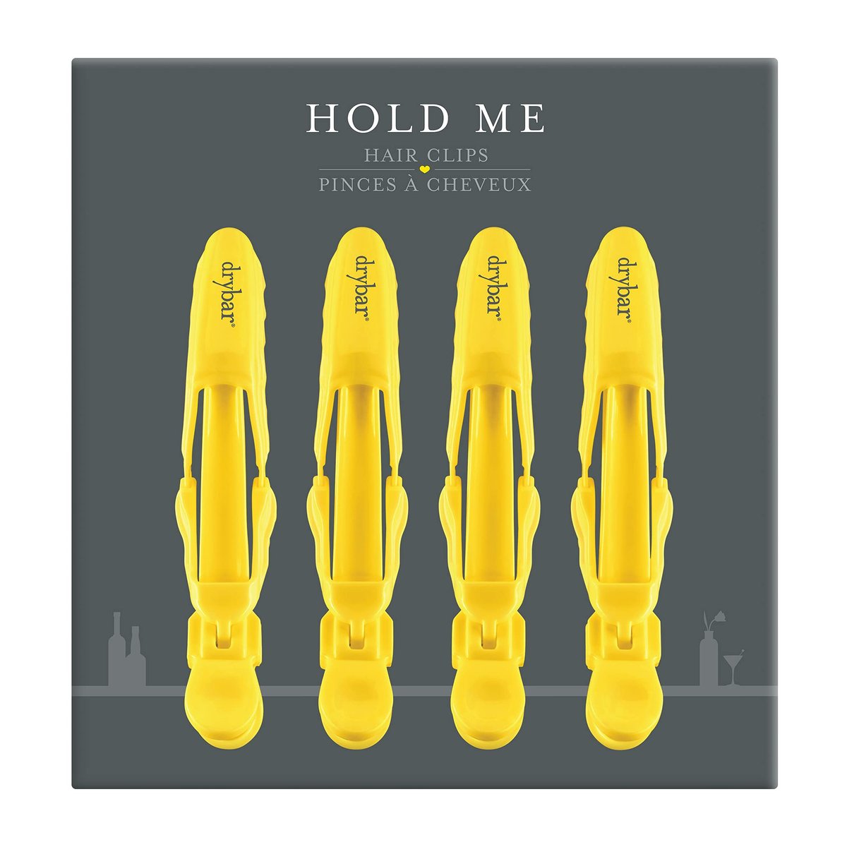 Drybar Hold Me Haarclips – 4er-Pack Gelbe Haarspangen für sicheren Halt