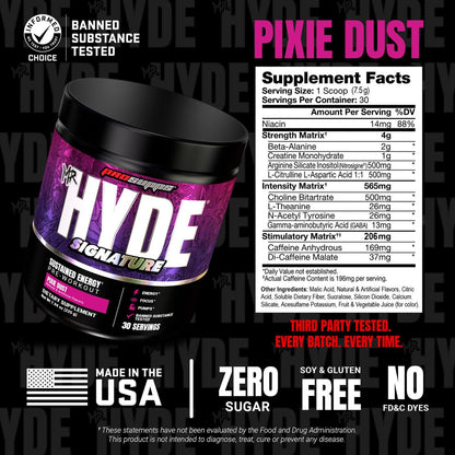 ProSupps Mr. Hyde Signature Pre-Workout Pulver mit Kreatin, Beta-Alanin & Koffein – Energie, Leistung & Ausdauer für Männer & Frauen (Pixie Dust, 30 Portionen)