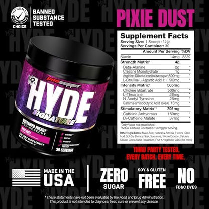 ProSupps Mr. Hyde Signature Pre-Workout Pulver mit Kreatin, Beta-Alanin & Koffein – Energie, Leistung & Ausdauer für Männer & Frauen (Pixie Dust, 30 Portionen)