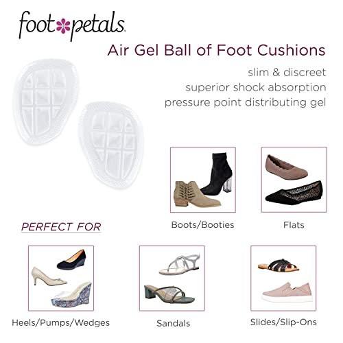Foot Petals Ball-of-Foot Cushions, Metatarsal Pad, Air Gel, 1 Paar – Dauerhafter Komfort und Entlastung für hohe Schuhe