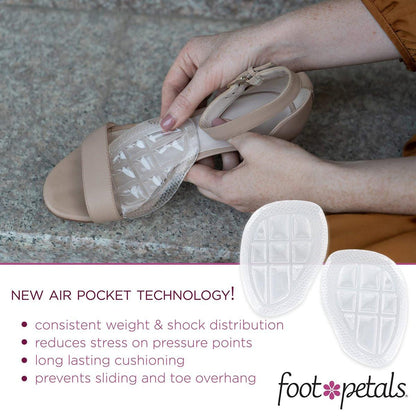 Foot Petals Ball-of-Foot Cushions, Metatarsal Pad, Air Gel, 1 Paar – Dauerhafter Komfort und Entlastung für hohe Schuhe