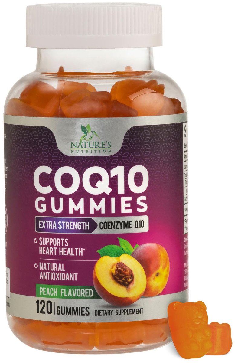 CoQ10 Gummis – Coenzym Q10 100 mg pro Portion – 3-fache Stärke, hohe Absorption, Antioxidans-Ergänzung für Herzgesundheit & Energieproduktion – 120 Gummis