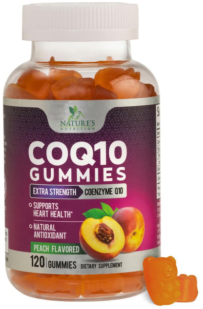 CoQ10 Gummis – Coenzym Q10 100 mg pro Portion – 3-fache Stärke, hohe Absorption, Antioxidans-Ergänzung für Herzgesundheit & Energieproduktion – 120 Gummis