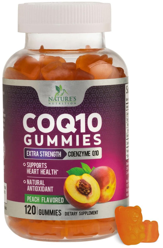 CoQ10 Gummis – Coenzym Q10 100 mg pro Portion – 3-fache Stärke, hohe Absorption, Antioxidans-Ergänzung für Herzgesundheit & Energieproduktion – 120 Gummis