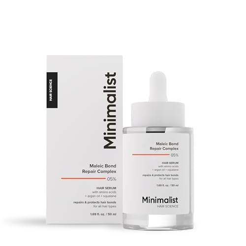 Minimalist Haar-Serum zur Stärkung & Reparatur von geschädigtem Haar | Patent angemeldete Formel | Maleic Bond Repair Complex 0,5% | Mit Aminosäuren, Arganöl & Squalan | Für Frauen & Männer | 1,7 Fl Oz / 50 ml