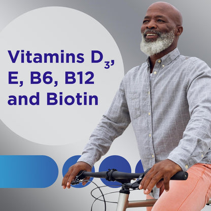 Centrum MultiGummies für Männer ab 50 – Multivitamin-/Mineralstoffpräparat mit Vitamin D3, E, B6 und B12 – gemischter Fruchtgeschmack – 140 Stück