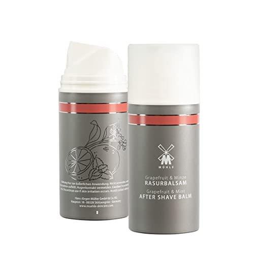 MÜHLE Grapefruit & Mint Aftershave Balm 100ml – Beruhigender und pflegender Aftershave Balsam für Männer mit kühlendem Minzeffekt