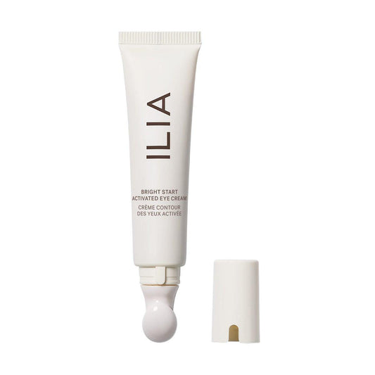 ILIA Plant-Based Bright Start Activated Augencreme mit Massage-Applikator | Kühlend, Reduziert Schwellungen und Fältchen | Silikonfrei, Tierversuchsfrei, Vegan, Clean Beauty (15 ml)