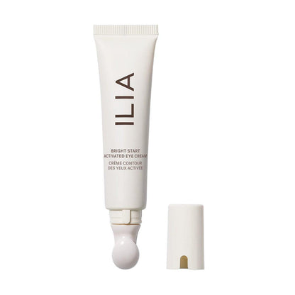 ILIA Plant-Based Bright Start Activated Augencreme mit Massage-Applikator | Kühlend, Reduziert Schwellungen und Fältchen | Silikonfrei, Tierversuchsfrei, Vegan, Clean Beauty (15 ml)