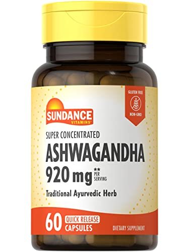Sundance Ashwagandha | 60 Kapseln | Hochkonzentriert | Traditionelles ayurvedisches Kraut | Nicht-GMO, glutenfrei