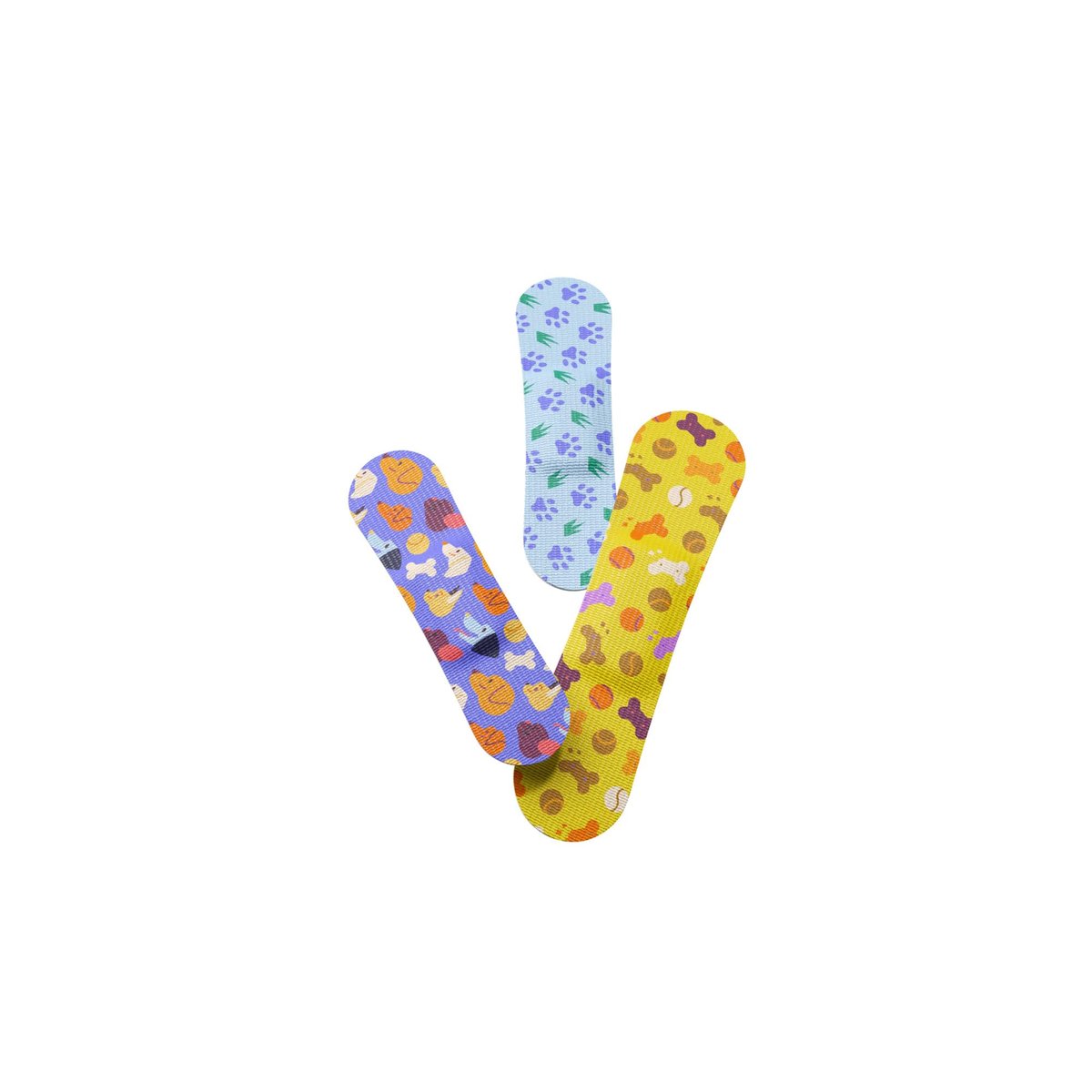 Welly Pflaster | Flexible Stoffpflaster Bravery Badges | Bunte und lustige Erste-Hilfe-Dose mit Hundemotiven | 48 Stück