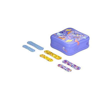Welly Pflaster | Flexible Stoffpflaster Bravery Badges | Bunte und lustige Erste-Hilfe-Dose mit Hundemotiven | 48 Stück