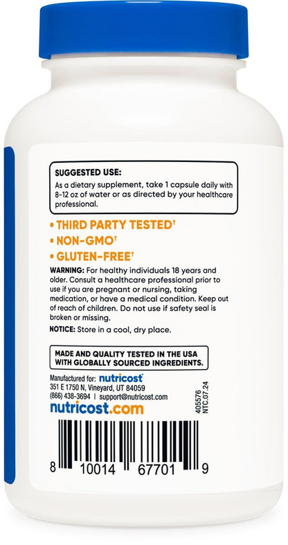 Nutricost Kaliumcitrat 99 mg, 240 Kapseln - Glutenfrei, Nicht-GMO