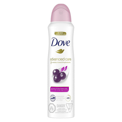 Dove Advanced Care Acai Berry & Lotus Flower Antiperspirant Trockenspray, 3,8 Unzen (1er Pack)